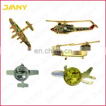 Customized Gold/Silver Plated Metal 3D Airplane Pin Badge