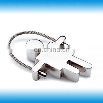 custom stainless steel wire key ring