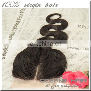 18" 5*5 wholesale cheap virgin peruvian hair lace front closures in stock