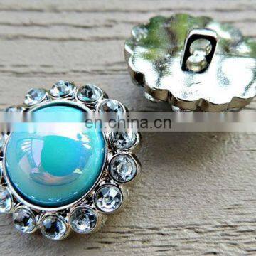 Trendy blue pearl decorative buttons