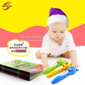 Factory Wholesale Interactive Talking Pen with 20 Audio Books Digital Reading Pen for Kids