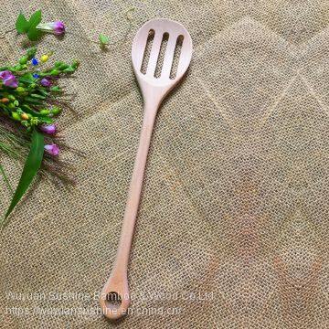 Wooden Slotted Cooking Spoon,Made of Chinese Cherry photo-3