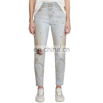 DiZNEW Custom Popular Casual Womens Boyfriend Denim Jeans