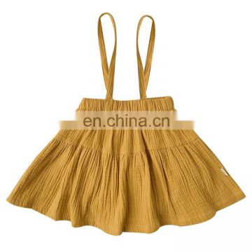 6148/ Spring newest elegant white kids skirt high quality pleated cotton colorful skirts for girls