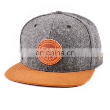 Adults customized design your own snapbacks, leather patch logo snapback caps