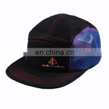 Custom design adults size trucker mesh 5 panel hat