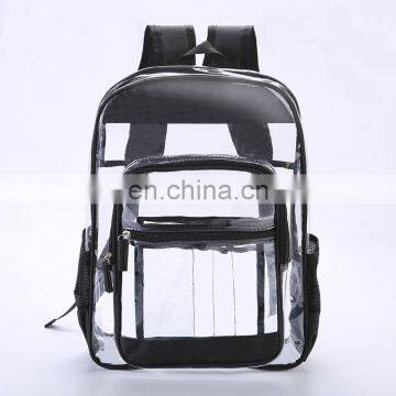 Multi-Pockets Heavy Duty Clear Backpack Transparent Daypack Durable PVC Bag For Security photo-2