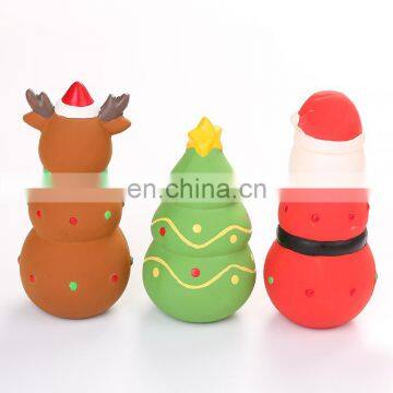 HQP-WJ115 HongQiang Christmas Series Dog Chewing Toy Santa Claus Milu Deer Teeth Grinding Teeth Clean Natural Latex New