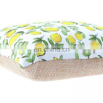 Bright Yellow Watercolor Lemons and Green Leaves Outdoor Pillow Waterproof Seat Cushion Outdoor Chair Cushions photo-6