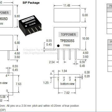 1W Isolated Single Output DC/DC Converters TPE photo-3