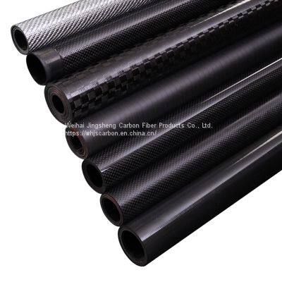 light weight 50ft high modulus carobn fiber water fed pole with sanded 3K plain weave surface finish