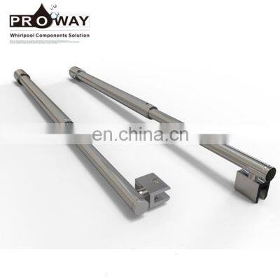 Stainless Steel Adjustable adjustable shower shower curtain rod double track round gold