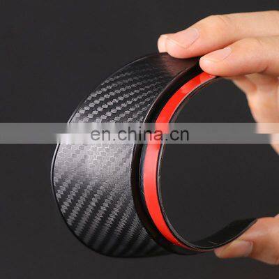 Car Accessories Side Rear Mirror Visor Rain Snow Guard Carbon Fiber Black Eyebrow