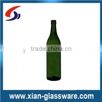 Green bordeaux wine bottle