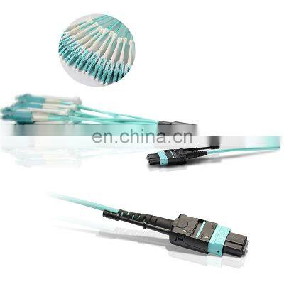 High Density Low Loss Fiber Optic Cable OM3 50/125 MPO Patch Cord 12F 24F Multimode Optical Patch Cord photo-4