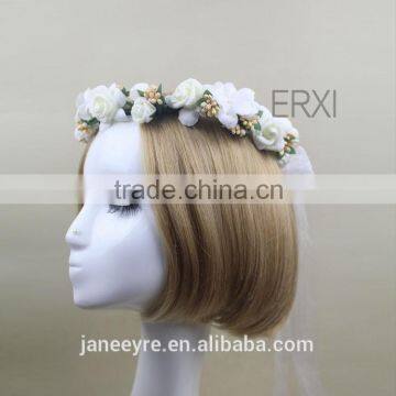 Wholesale Decoration Hawaii Garland/Flower Heaband Fascinator With Ribbon photo-2