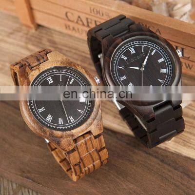 Minimalist Mens Luxury Wooden Watches BOBO BIRD Customized OEM Wood Watch for Men