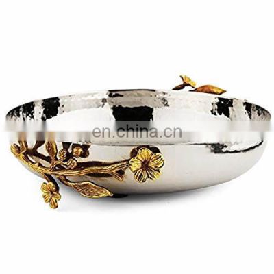 stainless steel leaf design bowl