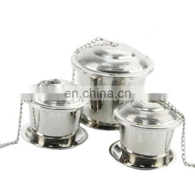 Hot Selling Stainless Steel Tea Infuser With Lid, Drip Tray And Scoop