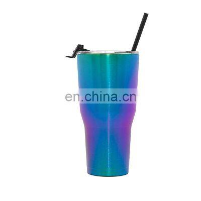 Wholesale 30oz Double Wall Eco Friendly Custom Black Sublimation Insulated Stainless Steel car Coffee Cups Travel Mug With Lid