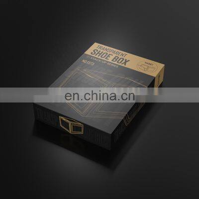 Shoe Rack Box Cabinet Storage Acrylic Display Front Clear Transparent Shoe Bins Custom Jordan Plastic Stackable Shoe Case photo-4