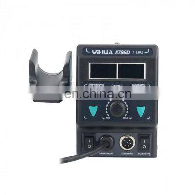 Black/Green YIHUA 8786D I 2-In-1 Hot Air Gun Soldering Station Thermostatic SMD Rework Mobile Phone Repair photo-4