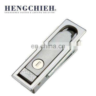 MS713 Matt Chrome Coated Zinc Alloy Cabinet Push Button Plane Lock photo-2