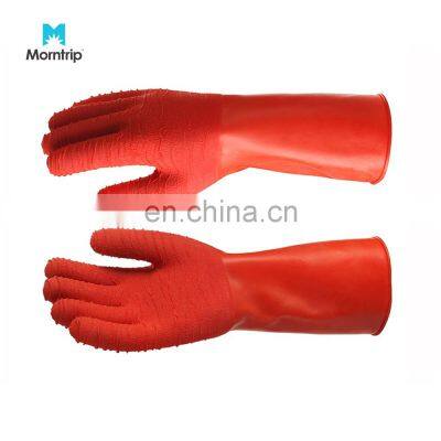 Chemical Resistant Gloves,Safety Work Cleaning Protective Heavy Duty Industrial Gloves Natural Latex 12.6\