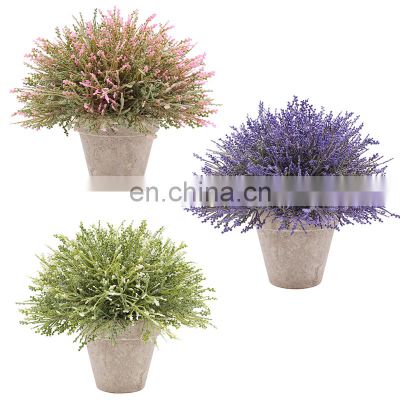 Amazon Hot Sold Artificial Plant Flower Pot Decorative Pots Wholesale Outdoor Artificial Potted Bonsai Plastic Plants