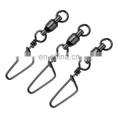 JOHNCOO Fishing Rolling Swivel with Coastlock Snap Stainless Fishing Swivel