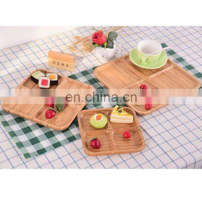 Hot Selling High Quality Divided Fruit Snack Bamboo Serving Platter Tray