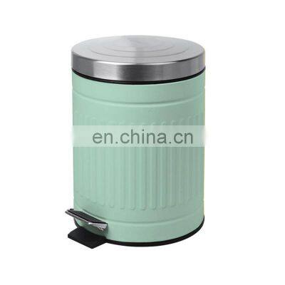 Round Trash Bin  Entry-level Powder Coating Pedal Bin With Removable Inner Bucket