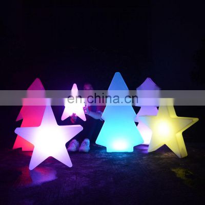 Christmas tree topper with lights /RGB color changing battery powered mini wireless led flood Christmas star tree light