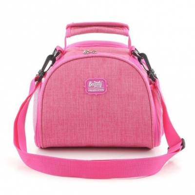 Zipper Lunch Bag With Shoulder Strap Shoulder Insulation Bag Picnic Lunch Case Heat Protecting Bag photo-3