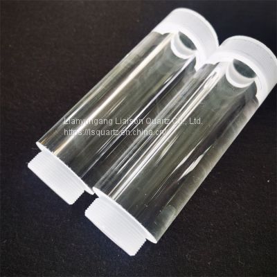 Quartz Tube With Thread / Quartz Pipe With Screw Thread Variable Size quartz screwed threaded tube