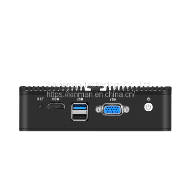 Ultral Small Fanless Mini PC Intel Baytrail 4 LAN Network Computer J1900 Barebone photo-4