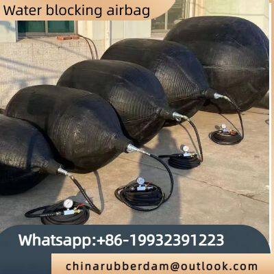 Customized municipal pipeline water blocking and leak sealing repair with rubber inflatable airbags for water blocking and pipeline sealing devices for airbag sealing