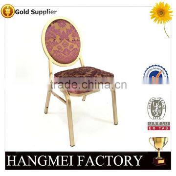 Factory Wholesale Round Back Aluminum Stack Banquet Hotel Chair For Dining