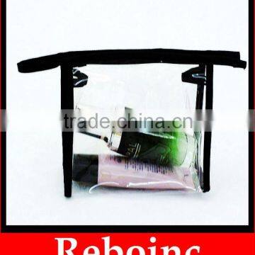 Clear PVC Cylinder Wash Bag for Cosmetics and Personal Use