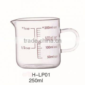 CE/EU/FDA/SGS/LFGB HIGH QUALITY DOUBLE WALL GLASS /DOUBLE WALL MEASURING CUPS WITH HANDLE/DOUBLE WALL GLASS CUP photo-3