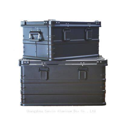 Matte Black Outdoor Camping Storage Box 48L Durable Aluminum-Magnesium Alloy