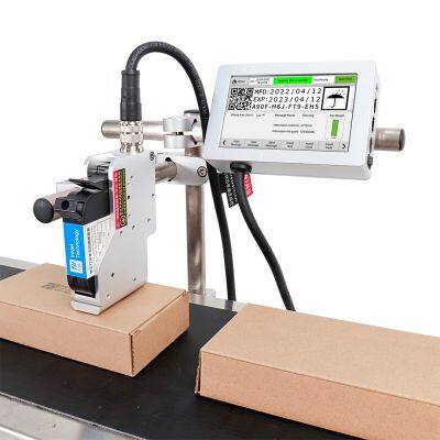 Docod T180E Industrial TIJ Barcode Batch Coding Machine 12.7mm Qr Expiry Date Thermal Inkjet Printer with Conveyor
