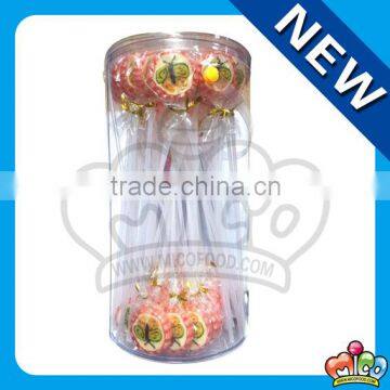 10g round flat lollipop candy