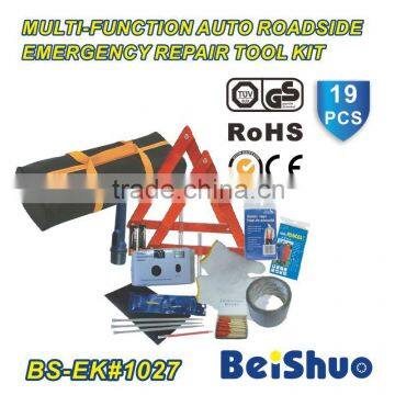 19pcs Car Emergency Repairing Tools Safety Kit