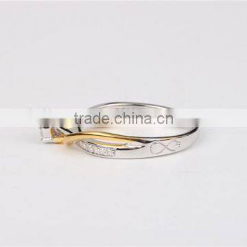 Latest Plated Gold Rings Design for Woman Fashion Wedding Ring With Cubic Zirconia or Diamond Ring photo-4