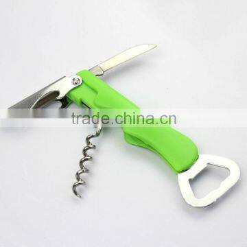 Green color corkscrew wine opener