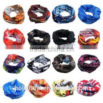 Wholesale Microfiber Polyester Printed Seamless Multifunction Tube Neck Bandana Scarf