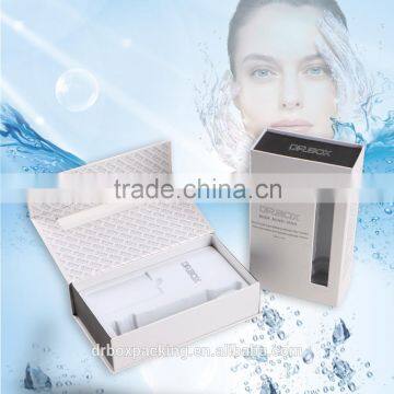 black pearl paper printing cosmetic cardboard box with transparent window