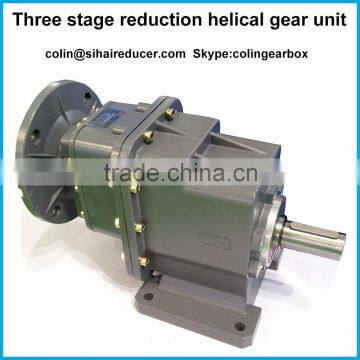 SRC Three stage gear helical gear box motor