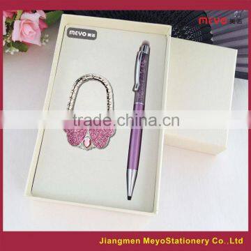 Touch Ball Pen And Folding Women's Purse Decorative Hanger Hook gift set,Wedding gift 2015                        
                                                Quality Choice